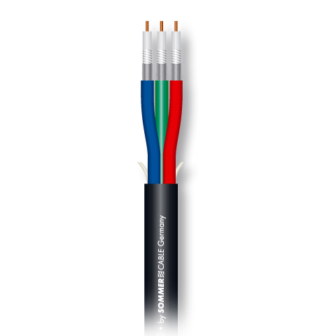 SC-TRANSIT 3 видеокабель 0,6/2,8 (мультикор), RGB, 75 Ом, чёрный Sommer Cable