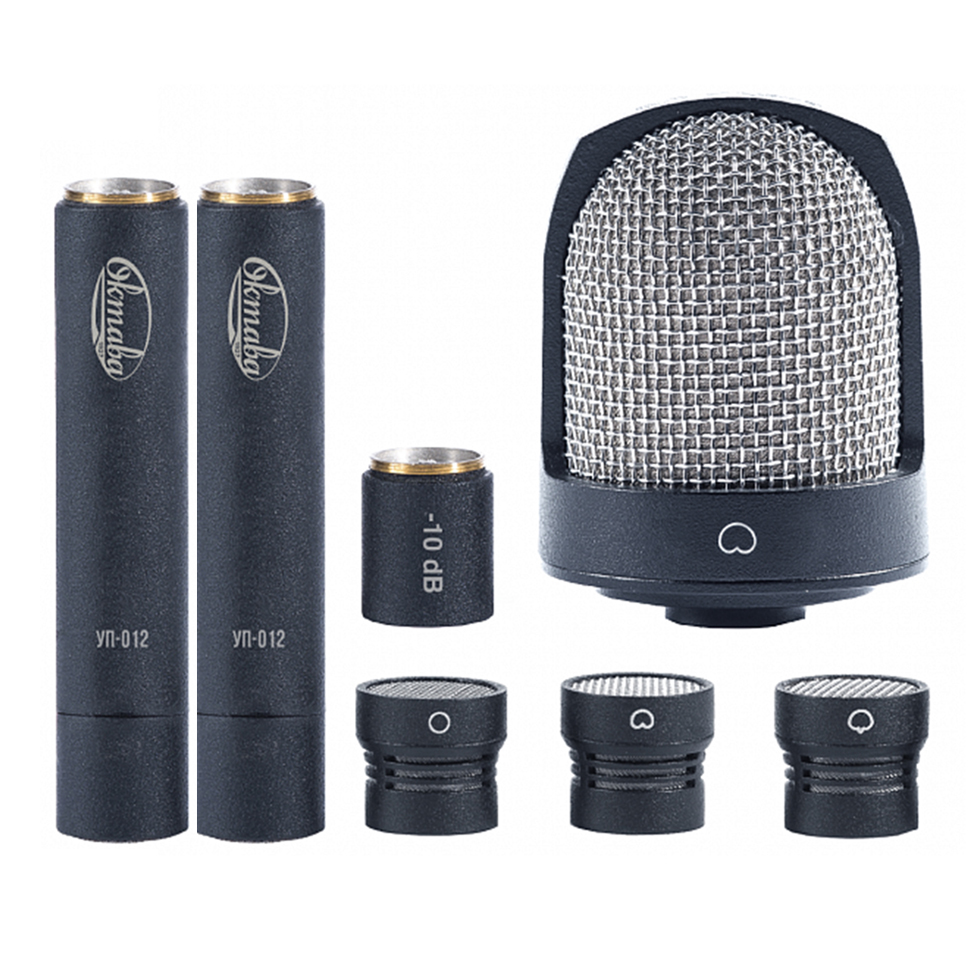 МК-012-10 (стереопара, черный, в картон. упак.) микрофоны Октава