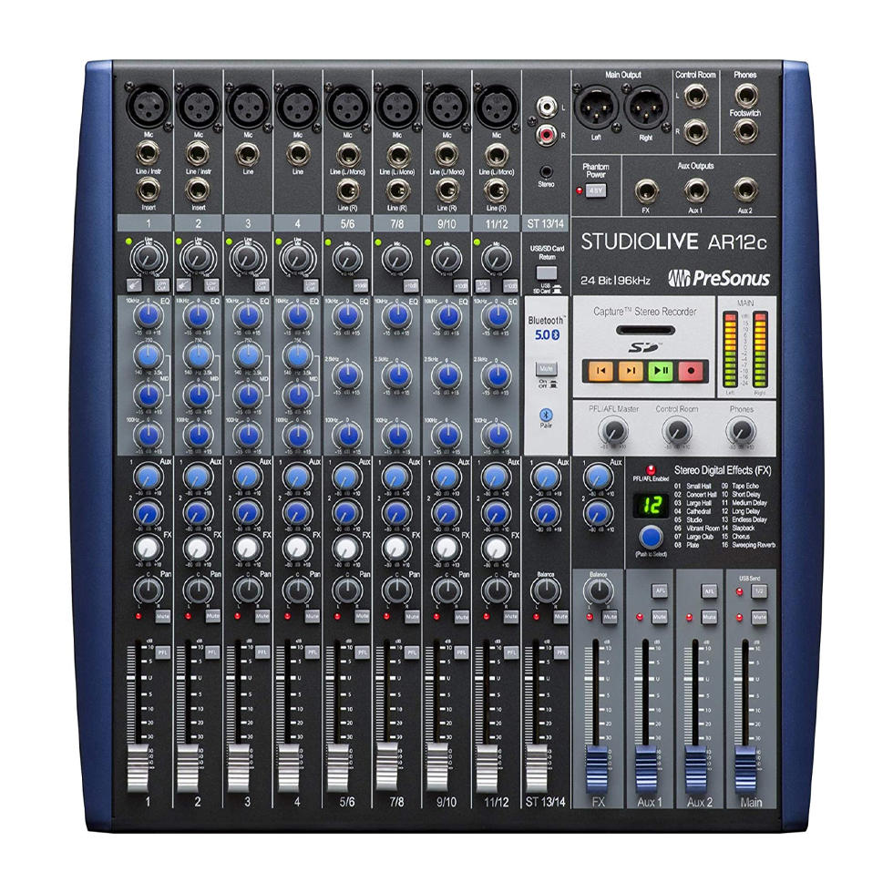 StudioLive AR12c аналоговый микшер USB PreSonus