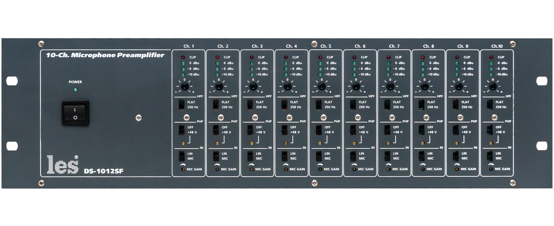DS-1012SF 10 канальный усилитель-распределитель Les