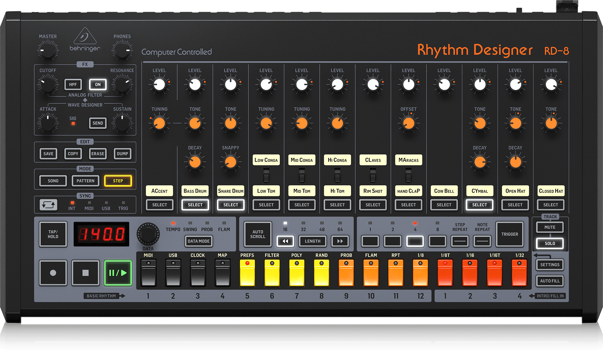 RD-8 MKII аналоговая драм-машина Behringer