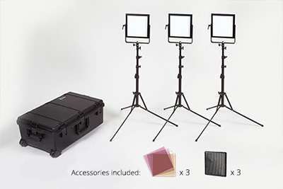 3-Head LitePad Vector Daylight Location Lighting Kit набор из 3-х приборов в кофре Rosco