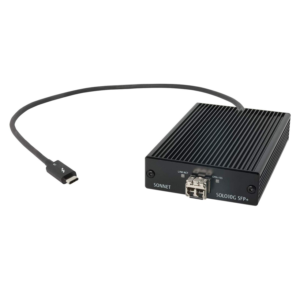Solo 10G Thunderbolt 3 to SFP+ 10 Gigabit Ethernet Adapter (SFP+ [SR] included) адаптер Sonnet