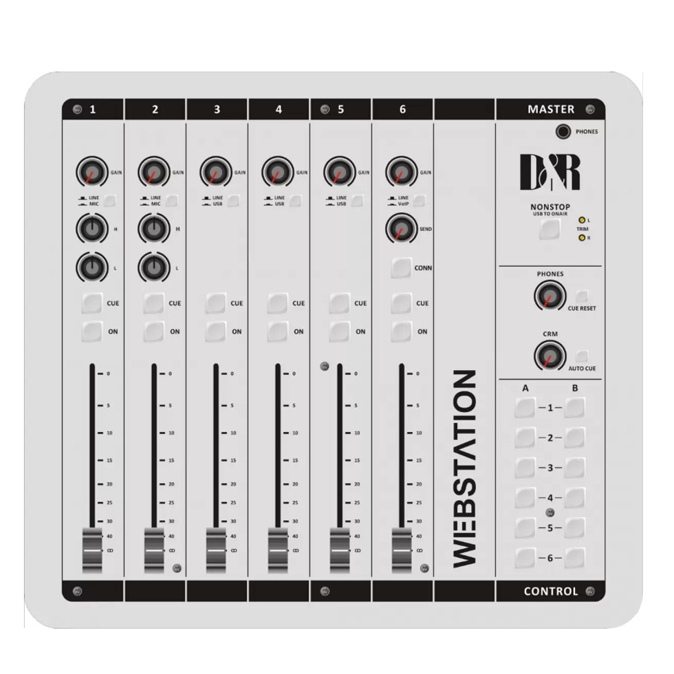 WEBSTATION-USB BROADCAST MIXER аналоговый микшерный пульт D&R
