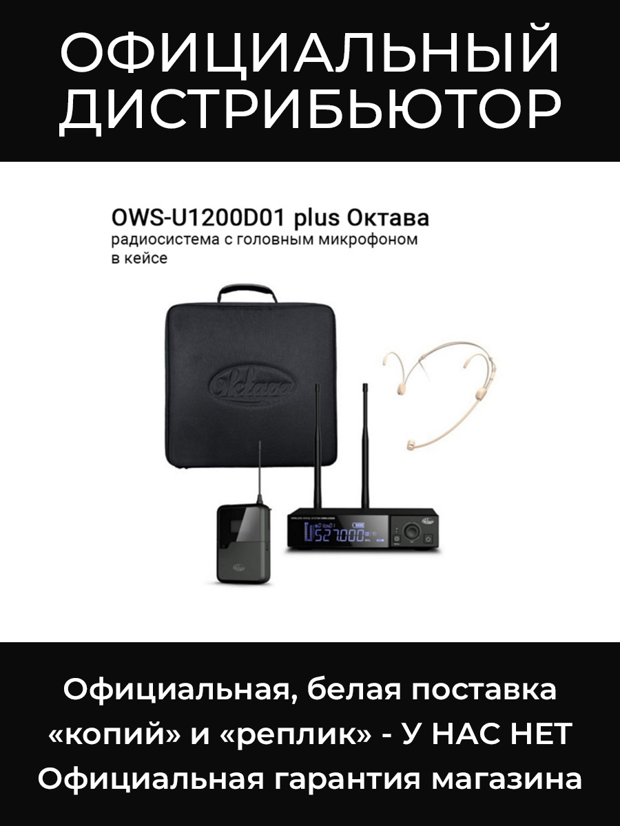 OWS-U1200D01 plus радиосистема с головным микрофоном в кейсе Октава