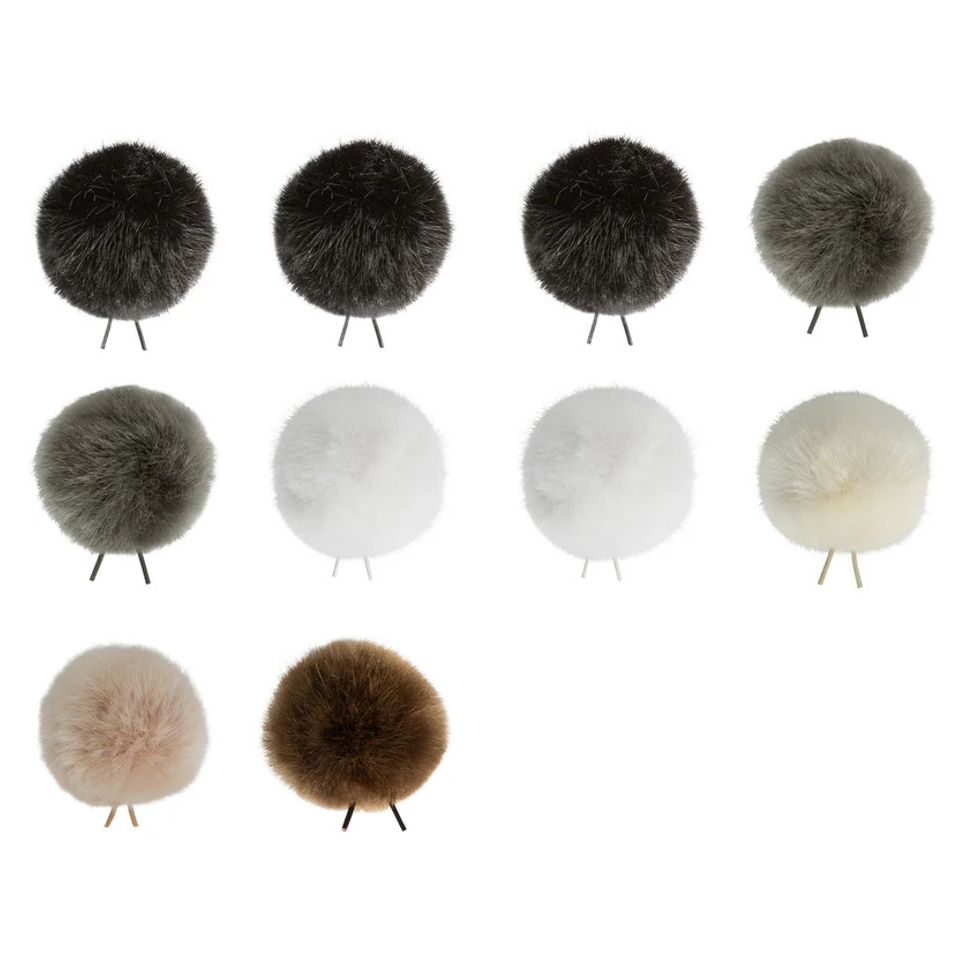 BBI-L03-WB-AS набор ворсовых ветрозащит для петличного микрофона, 10 шт. Bubblebee Industries