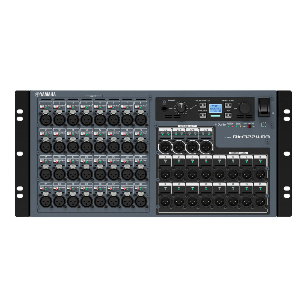 RIO3224-D3 стейджбокс 32х24 c Dante Yamaha