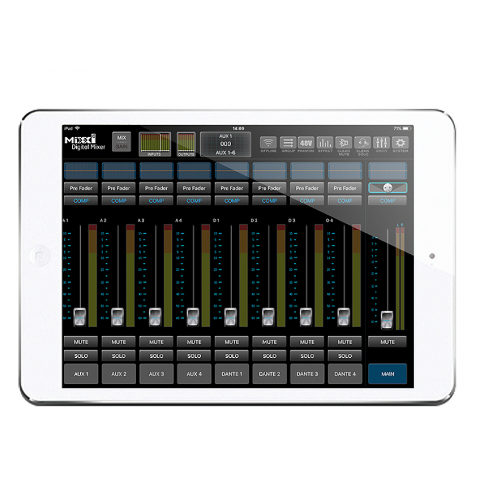 MIXX12 12-Канальный цифровой микшер с DANTE интерфейсом Relacart