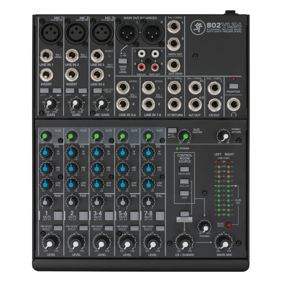 802 VLZ 4 8-канальный компактный микшер Mackie